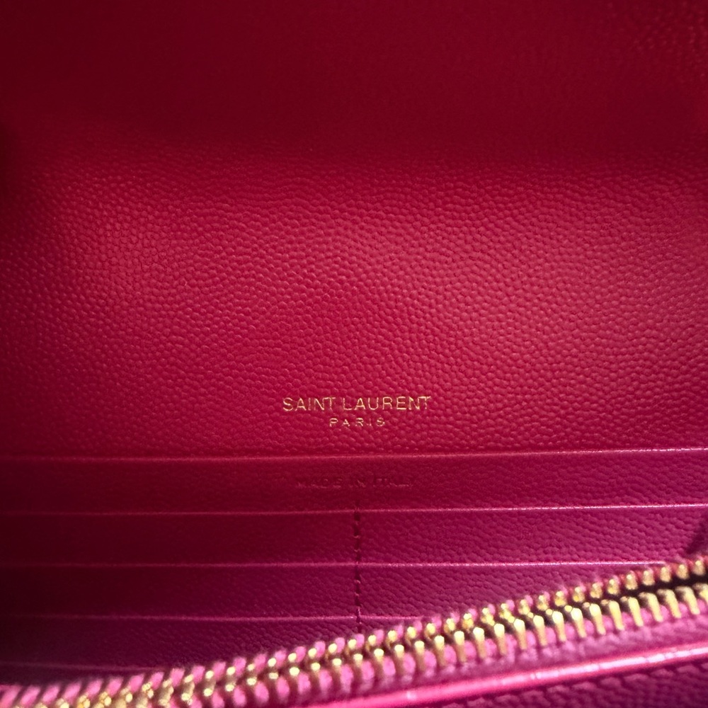 Yves Saint Laurent Fuchsia Quilted Clutch - Picture 5 of 7